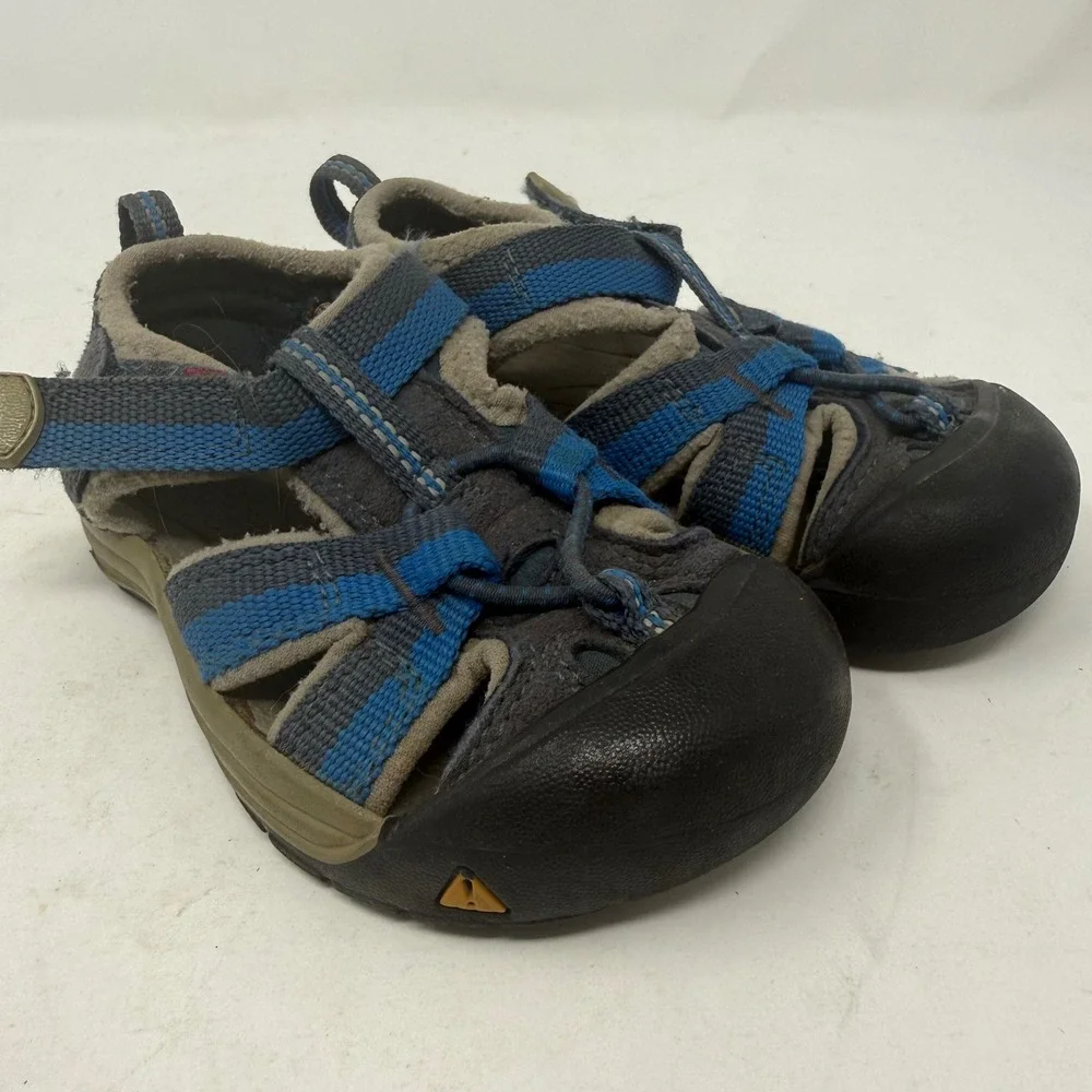 Keen Newport H2 Kids Sandals Navy Blue Striped Water Shoes Size 7 Toddler